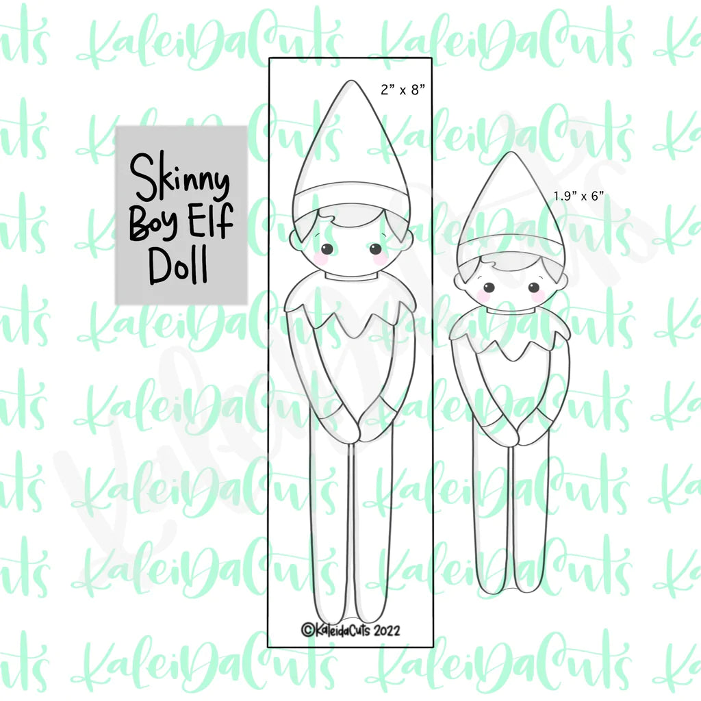6" Skinny Boy Elf Doll Cookie Cutter - Designer Cookies ™ STUDIO