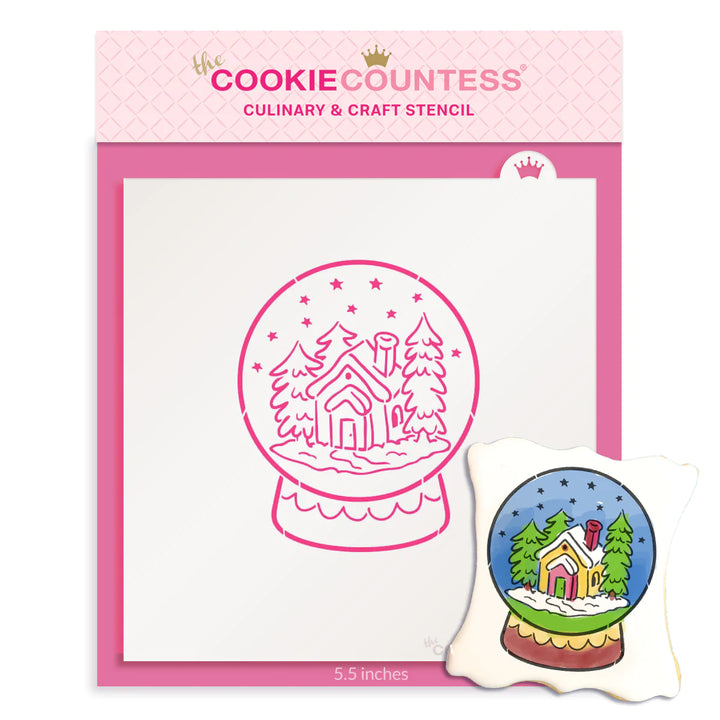 paint your own PYO snow globe cookie 