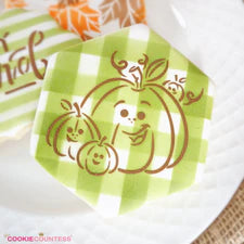 Pumpkin Family PYO Stencil paint your own cookie halloween thanksgiving 