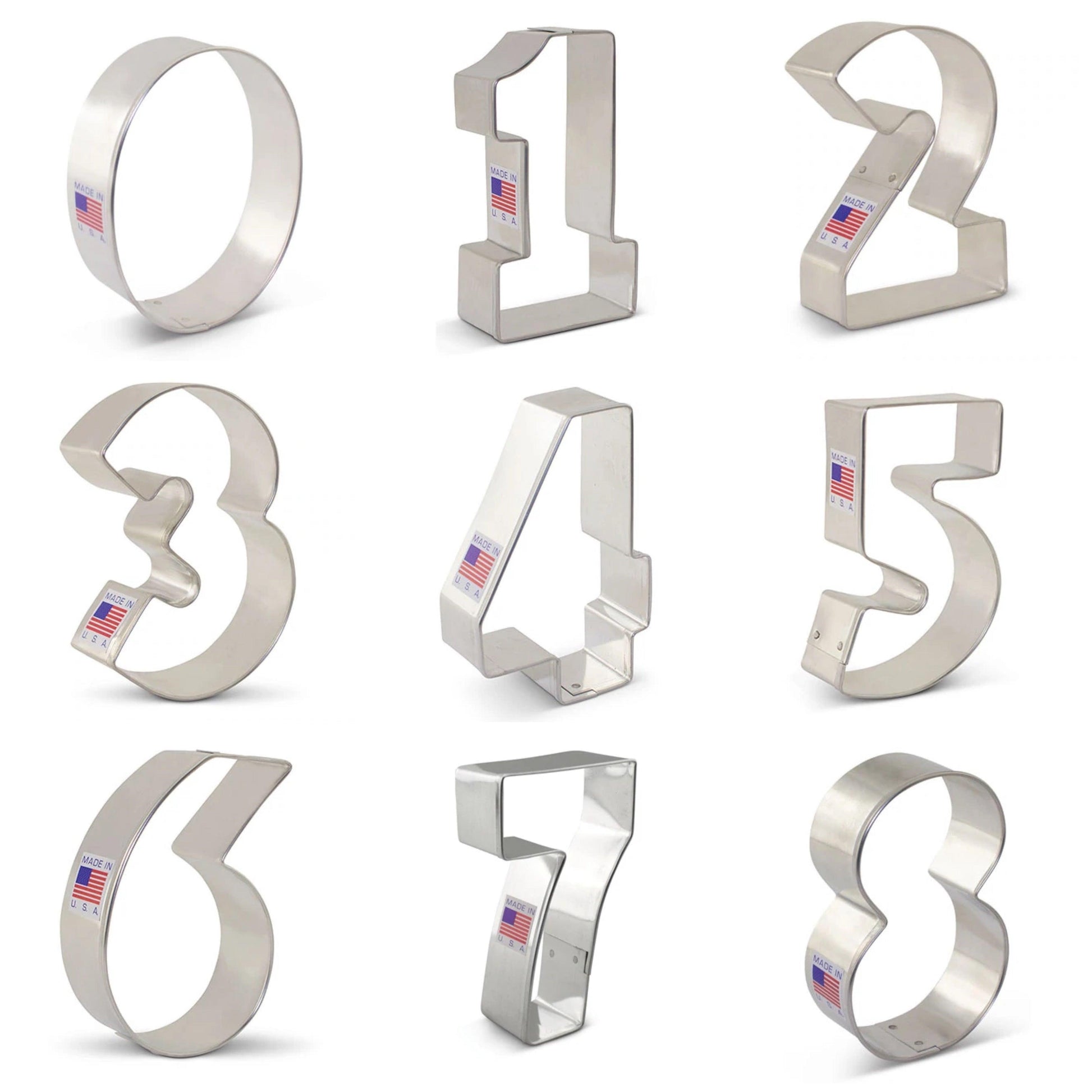 Assorted Number Cookie Cutters - Designer Cookies ® STUDIO