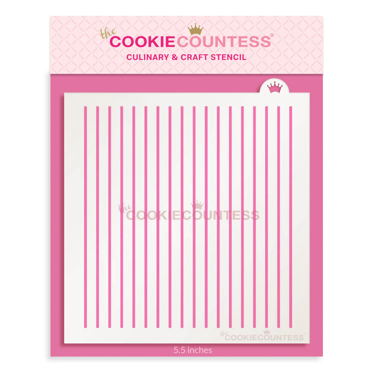 Pin Stripes Stencil - Designer Cookies ™ STUDIO