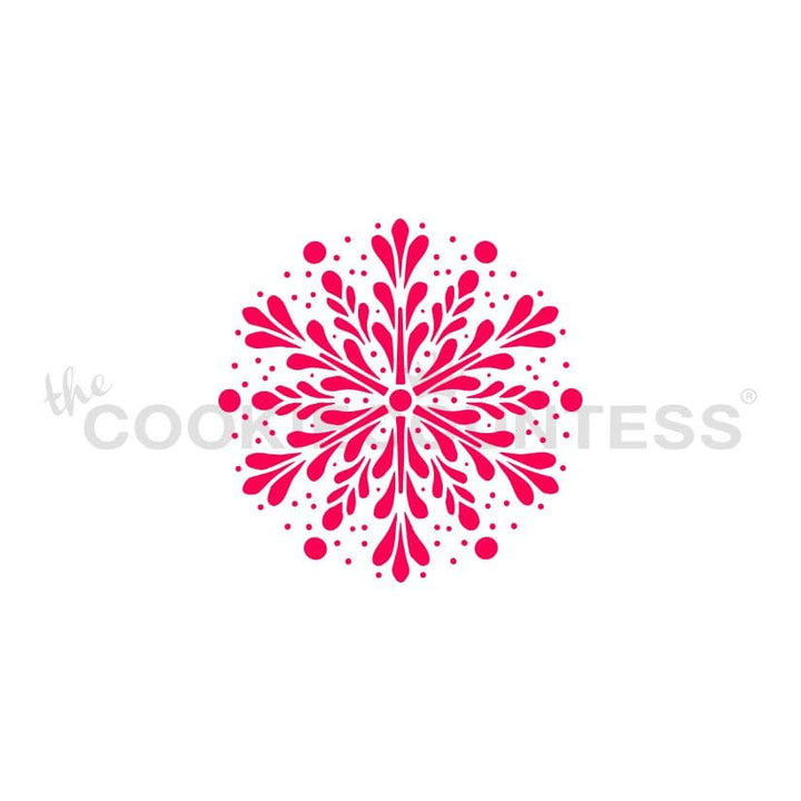 a pretty snowflake stencil by the cookie countess designer cookies 