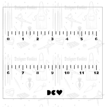 Designer Cookies Ruler Stencil Only - Designer Cookies ™ STUDIO