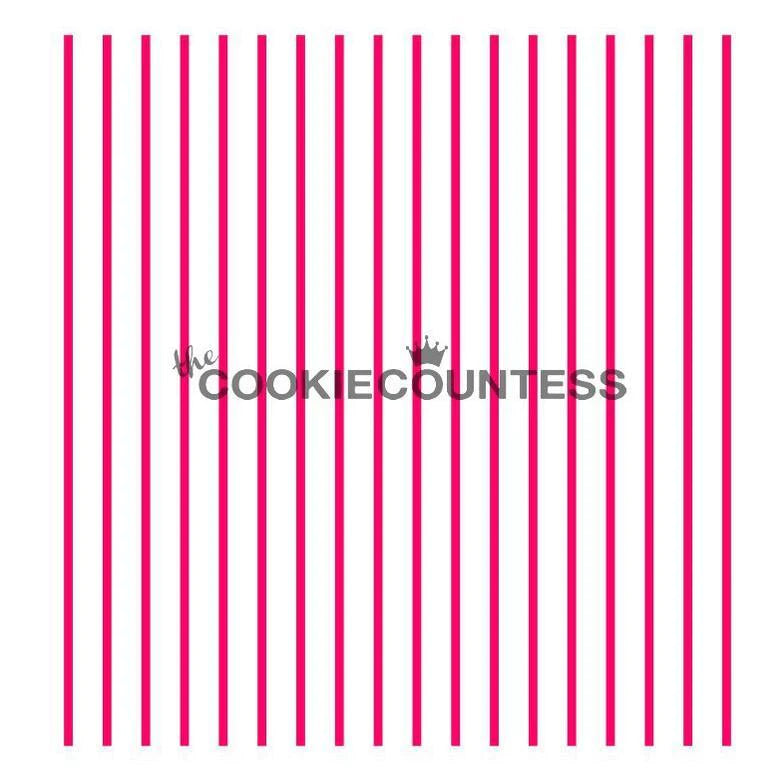 Pin Stripes Stencil - Designer Cookies ™ STUDIO