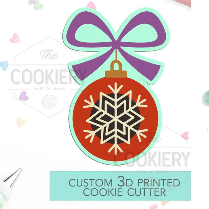 Ornament with Big Bow Cookie Cutter - Designer Cookies ™ STUDIO