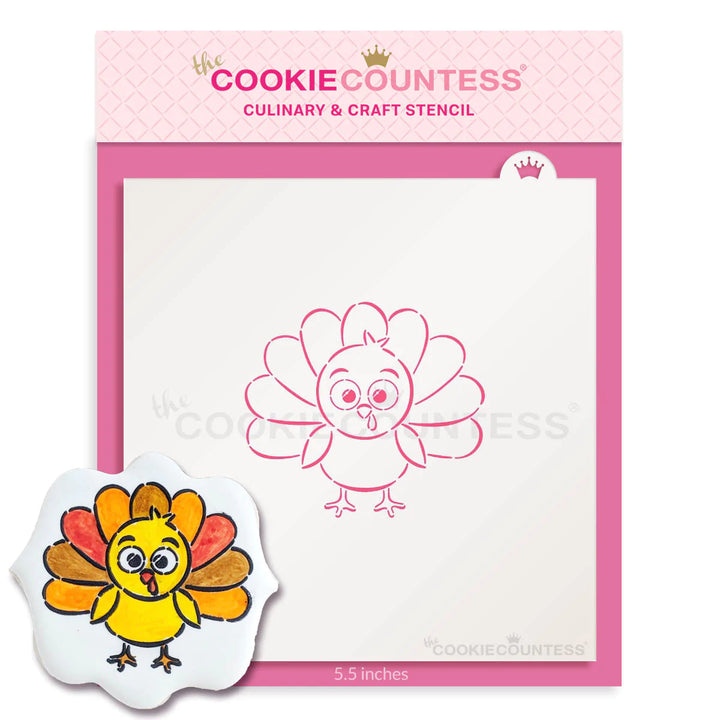 cute turkey pyo thankgiving paint your  own cookie stencil 