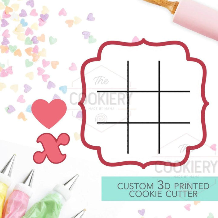 Valentine's Tic Tac Toe Cookie Cutter Set - Designer Cookies ™ STUDIO