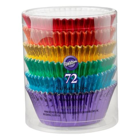 Rainbow foil Cupcake Baking Cups (72 pieces) - Designer Cookies ® STUDIO